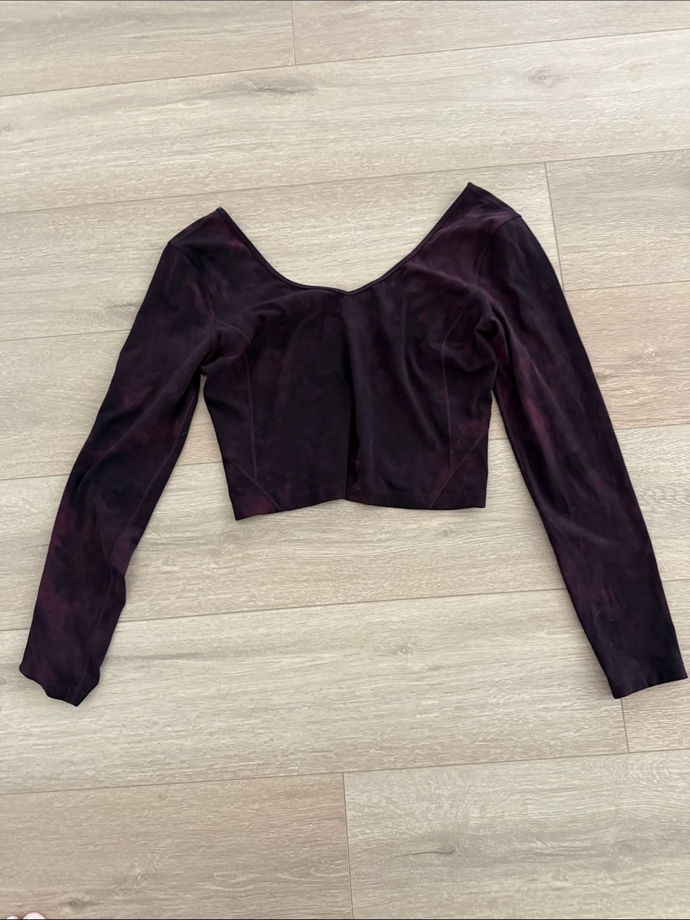 lululemon athletica Velvet Long Sleeve Crop Top - Plum